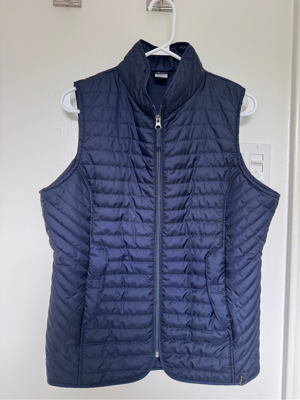 Women's Navy Quilted Packable Vest